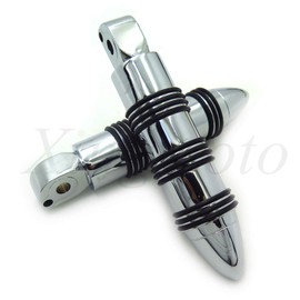MT107+PA011 - Replacement of Chrome Rear FootPeg Compatible with 1995-2008 for Suzuki Intruder 1400/Boulevard S83 (Rear)