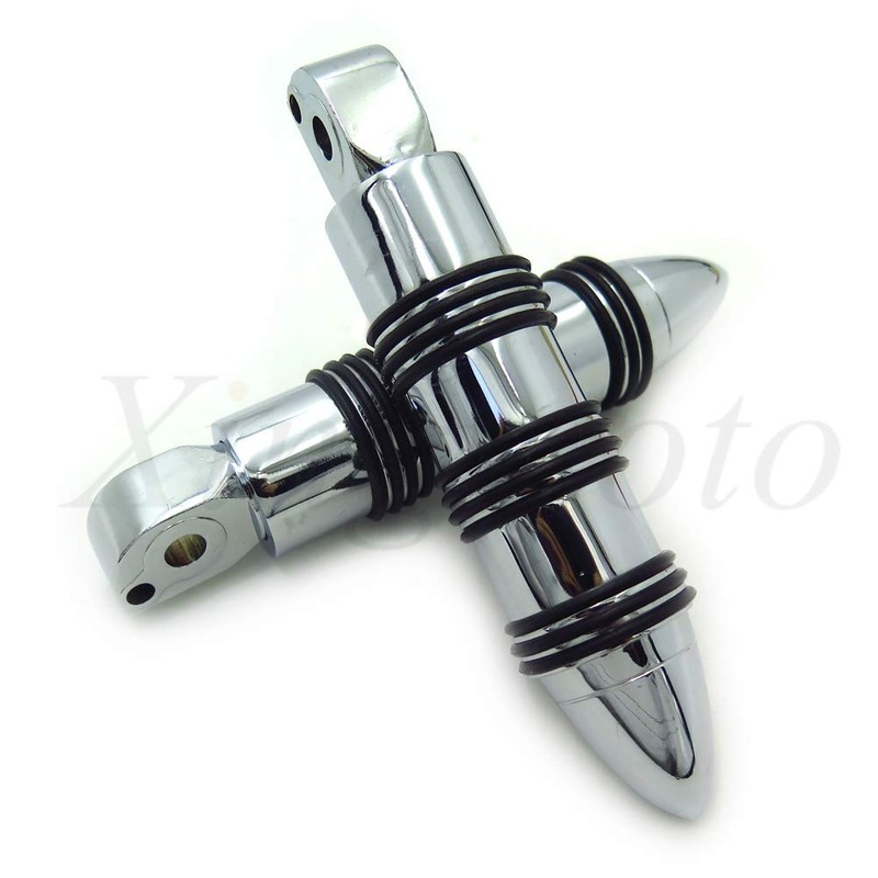 MT107+PA011 - Replacement of Chrome Rear FootPeg Compatible with 1995-2008