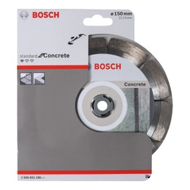 Bosch Professional 1x Diamond Cutting Disc Standard for Concrete (for Concrete, Cellular Concrete, Ø 150 x 22,23 x 2 x 10 mm, Accessories for Angle Grinders)