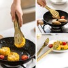 6 Pack 7 Inch Stainless Steel Gold Serving Tongs for