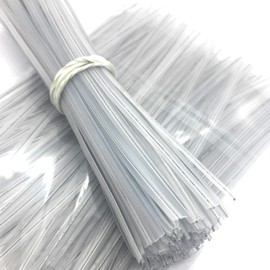 200pcs Plastic twist ties 5" x 5/32" - Clear Flat