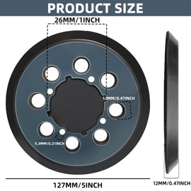 Replacement Backing Pad for DWE6423/6423K DWE6421/6421K DCW210B, 5 inch Sander Pad 8 Hole Hook and Loop Replacement Orbital Sander Pad for Polishing N329079 DWE64233
