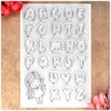 Kwan Crafts ABC Balloons Girl English alphabet Letters Clear Stamps