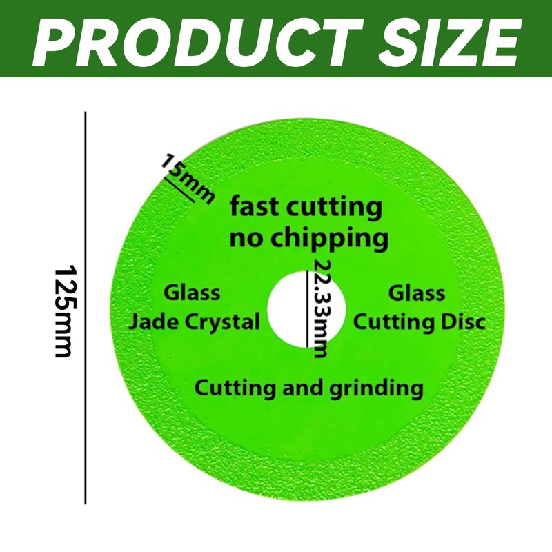 IUSOT 125mm Diamond Glass Cutting Disc, Ultra-Thin 1mm Blade for
