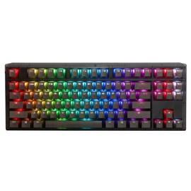Ducky One 3 TKL Aura Clear Black Hotswap RGB Double Shot PBT Mechanical Keyboard Cherry MX Silent Red