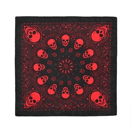 WEIXINDIY 3pcs Men's Retro Bandana Scarf Stylish Paisley Pocket Squares Tie Dye Cowboy Wraps Headwraps 100% Cotton Skull Bandanas, Multi, 18.9*18.9inch