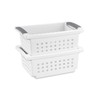 Sterilite 16608008 Small Stacking Basket with Vertical Stacking Functionality and