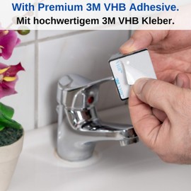 Magnetic Soap Holder, 1 Set, Includes 2 x Soap Plates, for Sticking, for Hand Soaps up to 150 g, Magnetic Soap Holder, Soap Holder, Magnetic Soap Holder, Soap Holder