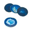 DICOSMETIC 4Pcs Natural Agate Coasters Stone Coasters Drinkware Bar Coasters