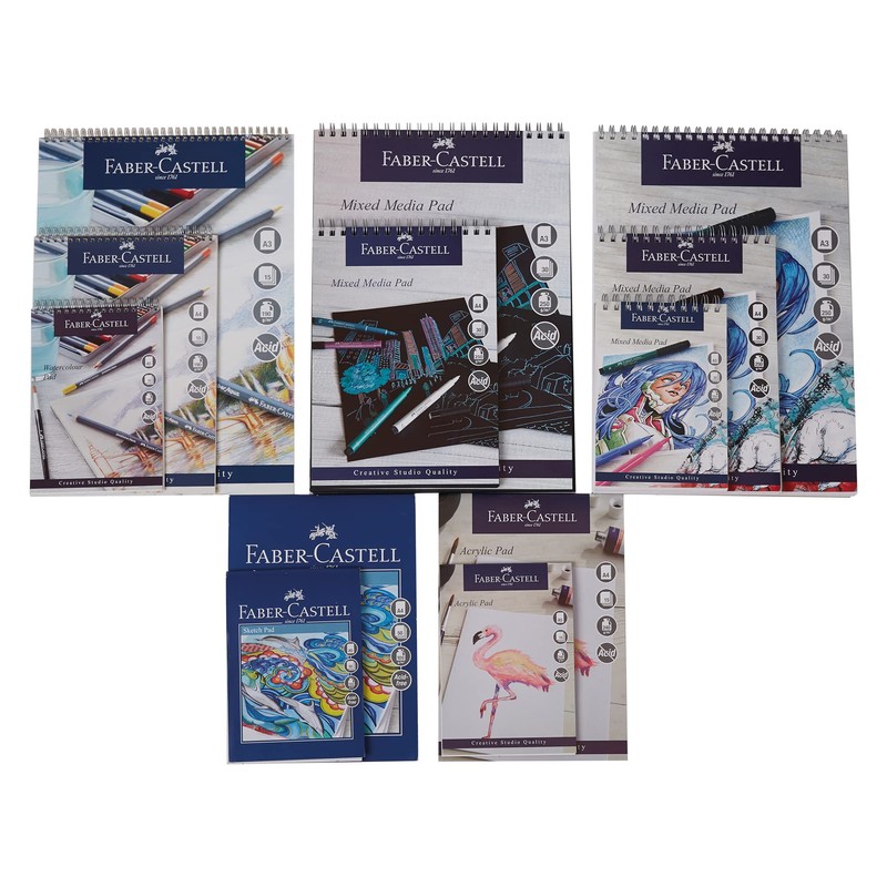 Faber-Castell Creative Studio Sketch Pad, A5, Acid Free Gummed Paper