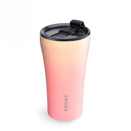 Sttoke Leakproof Lid Shatterproof Tumbler, Sunset Peach, 6.9-inch Height, 16 oz