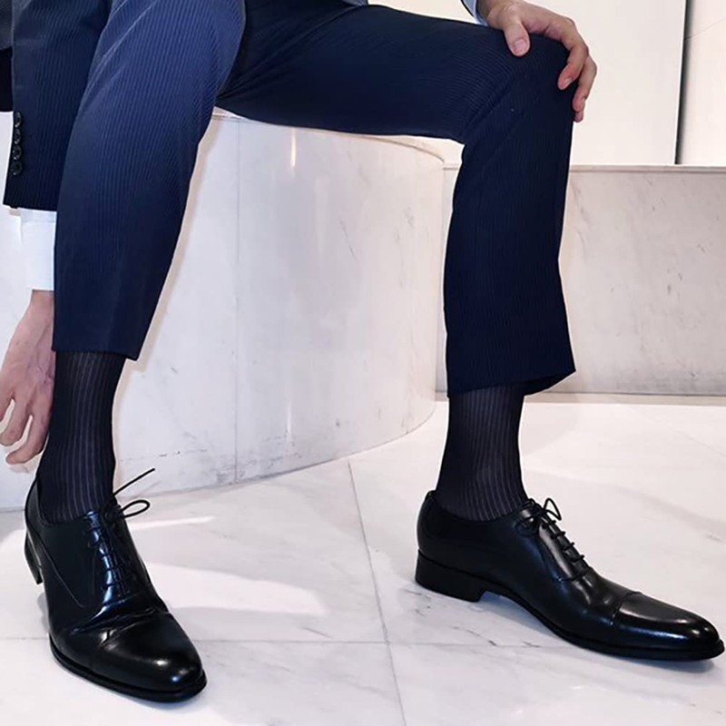 FQZMQBQ Business Socks, Men's, Summer, Thin, Socks, Black, Stylish, Ankle