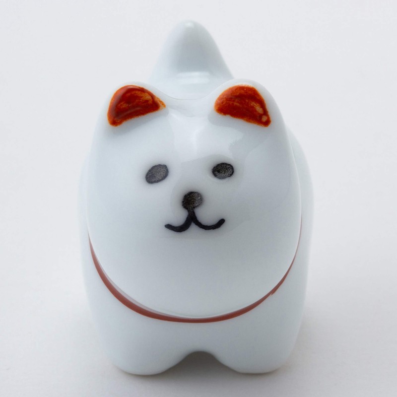 Hasamiyaki Chopsticks Rest Dog Red 04749