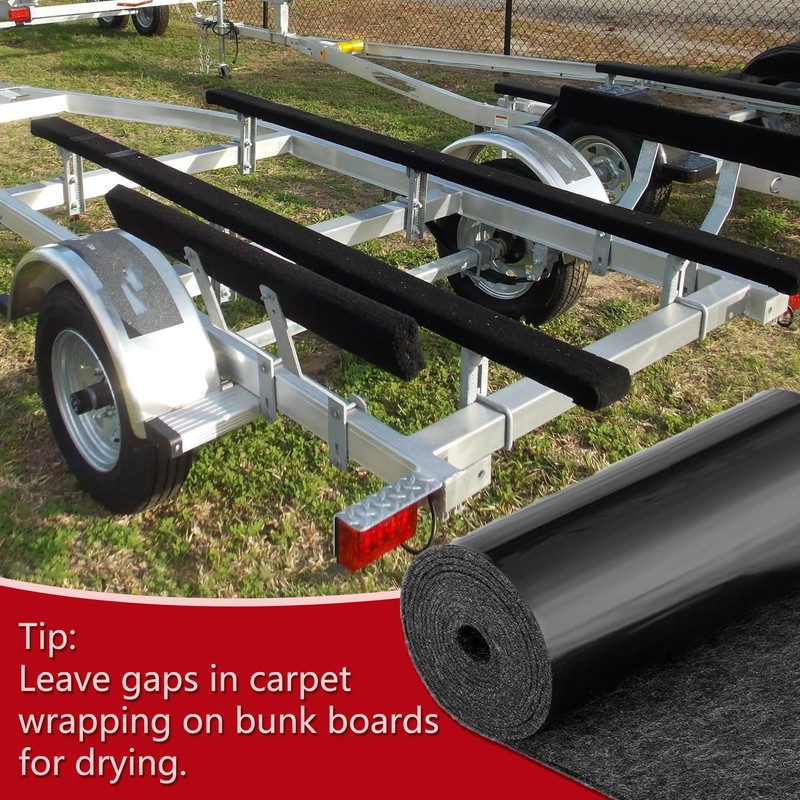 Boat Trailer Bunk Carpet, 3mm Thick Polyester Marine Trailer for