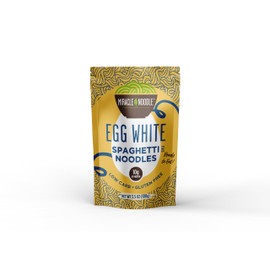 Miracle Noodle High Protein Egg White Noodles - Spaghetti – Low Carb & Low Calorie – Ready to Eat – 3.5 Ounce (Pack of 6)