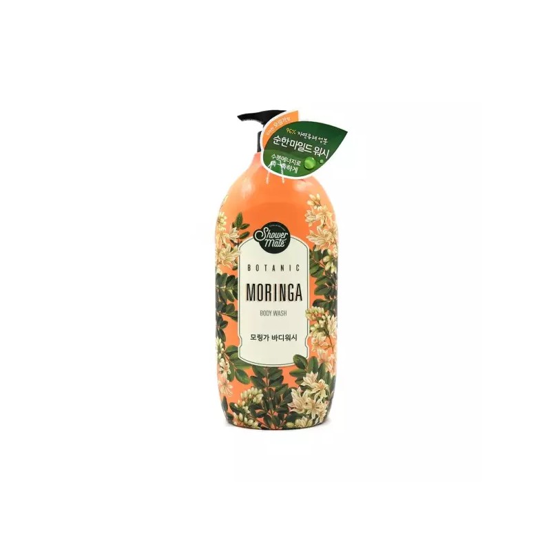Shower Mate 샤워메이트 보타닉 모링가 바디워시 1200g/바디/워시/샤워/비누/휴대용/순한/온가족/촉촉한/내추럴/거품 Shower Mate Botanic