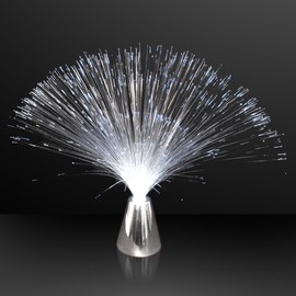 White LED Fiber Optic Light Up Centerpiece for Tables