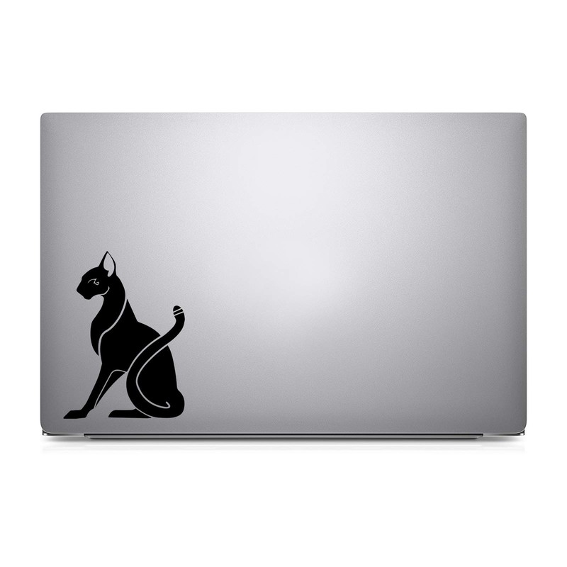 Pharaoh Cat Decal Notebook Car Laptop 5.5" (Black)