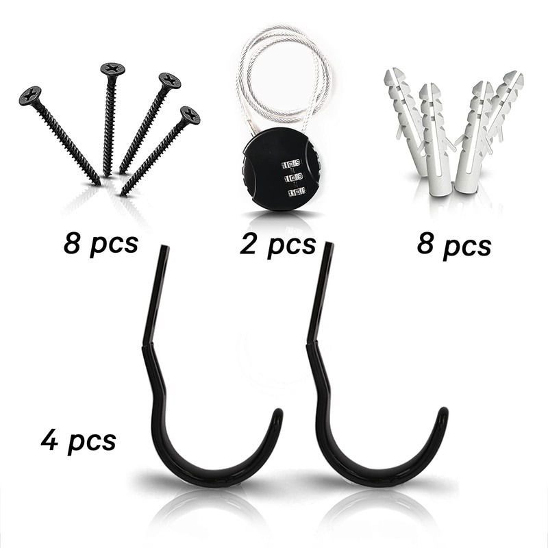 ATFLBOX Equipped with Lock Rifle Rifle Holder, Rubber Hook Wall