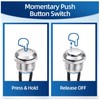 2pcs 19mm Super Short Metal Momentary Push Button Switch Waterproof