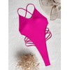 Faringoto Women's One Piece Swimsuit Cutout Bathing Suits Thong, M,