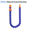 sourcing map 2Pcs G1/2" Thread Flexible Water Oil Coolant Pipe