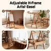 YOKUGO Beech Wood H-Frame Easel for Painting with Tray &
