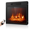 ARLIME 18” Electric Fireplace Insert, Small Recessed Firebox Heater w/Realistic