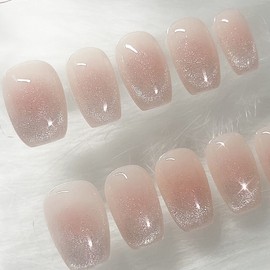 [Handmade Nail Tips] Magnetic Cheek Nail Tips - Almond / [수제네일팁] 자석치크 네일팁 - 아몬드