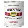 Rust-Oleum 7797502 Stops Rust Brush On Paint, Quart, Semi-Gloss White