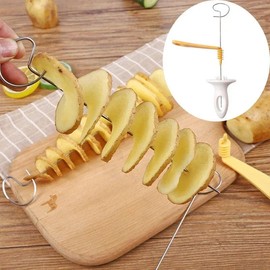 TwistMaster Stainless Steel Potato Slicer - Color: 6 PCS Set Green