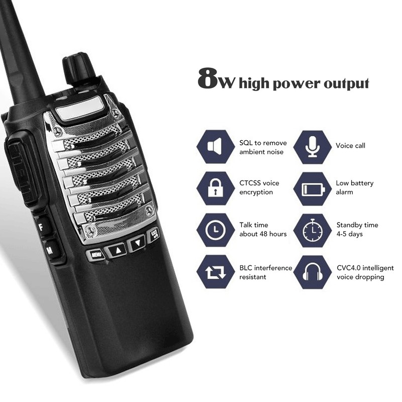 Walkie Talkie Long Range Rechargeable Wireless 2 Way Multi Function