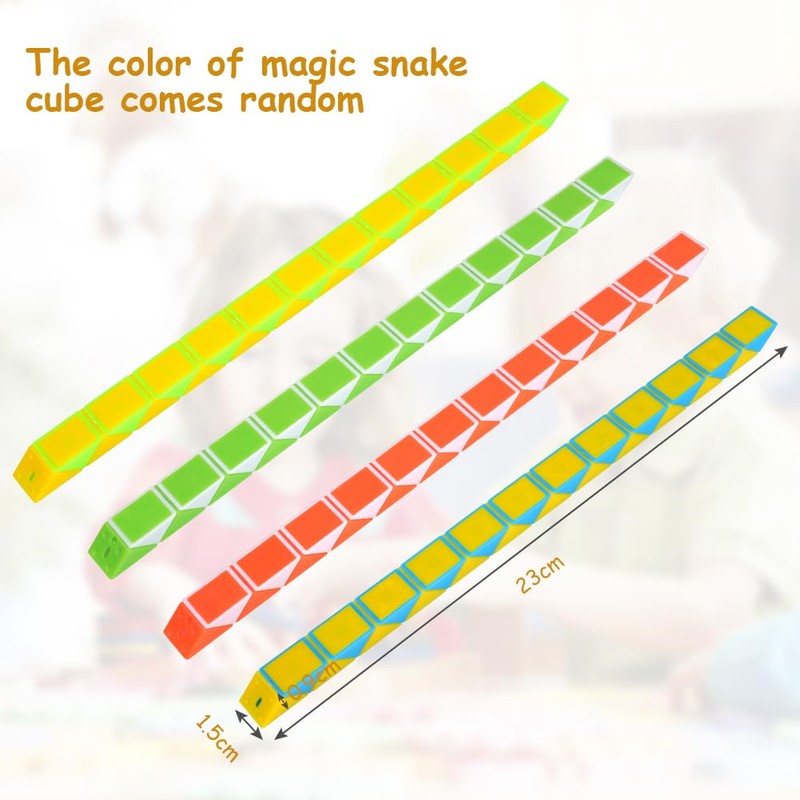 Ainiv Magic Snake Cube, 24 Pack 24 Blocks Mini Fidget