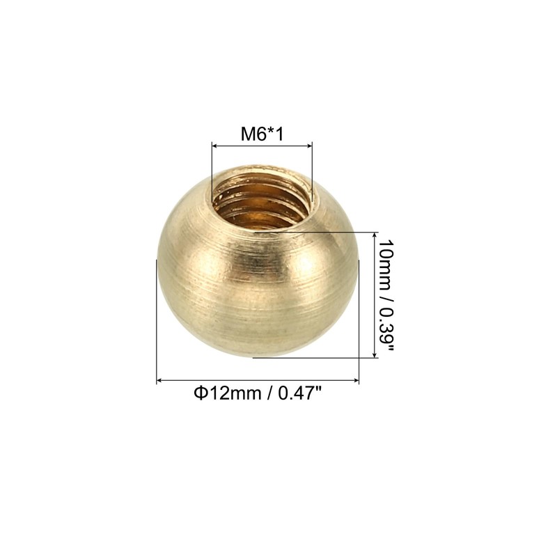 PATIKIL M6 x 1 Thread Cap Nuts Button 15 Pack