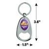 GRAPHICS & MORE LSU Football Keychain Chrome Metal Spinning Oval