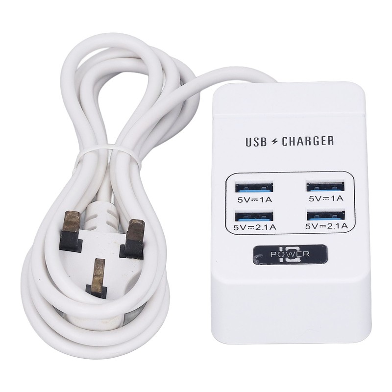 USB Socket Outlet Smart Fast Charging Multifunctional Portable White Small
