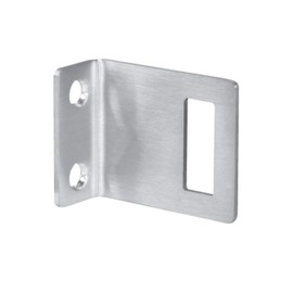 Access Hardware Cubicle Lock Keep for 20mm Partitions in Silver Satin Stainless Steel