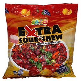 Zaza Extra Sour Kosher Chewy Individual Warped Candy (2 Large Pack)