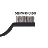 30PCS Mini Wire Brush Stainless Steel Brush,Curved Handle Masonry Brush