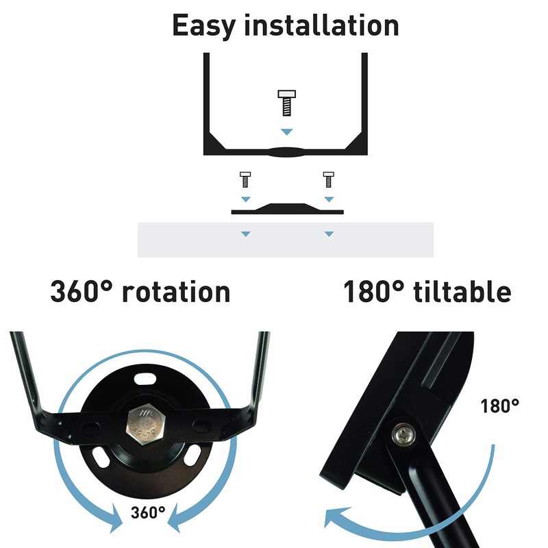 Collingwood FLOODLIGHT Spotlight 10W with OR Without PIR FL01. Colour