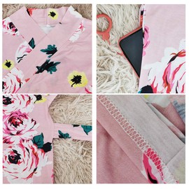 SUFEINI Maternity Robes and Matching Swaddle Blanket Set, Women Mommy Postpartum Robe Hospital Labor and Delivery Gown