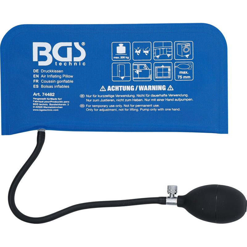 BGS 74482 Pressure Cushion with Hand Pump Rectangle 270 x