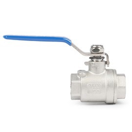 U.S. Solid 1/2 inch Ball Valve 304 Stainless Steel Female Ball Valve, Full Port