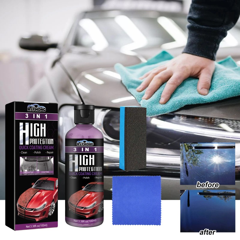 Rayhong Coating Paste 3 In 1, Car Cleaning Decontamination Scratches