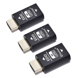EVanlak Hdmi Edid Emulador Passthrough Eliminado Emulador Adaptador 3ª Generrtion Funciona con Mac Thunderbolt a HDMI Switches/Extender/Receptor AV / Divisores de vídeo 4 K - 3840 x 2160 @60 Hz-paquete de 3