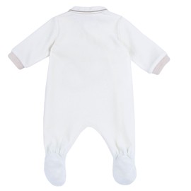 Chicco, Tutina con Apertura Frontale, in Ciniglia, Baby - Unisex, White (3), 6 m, Designed in Italy, White (6)