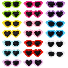 100pcs Mini Sunglasses for Crafts, Colorful Mini Resin Sunglasses Charms Tiny Size flatback Charms Sunglasses for DIY Jewelry Scrapbooking Phone Shell Craft Accessories
