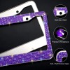 SAVORI Bling License Plate Frames for Women 2 Pack, Rhinestone