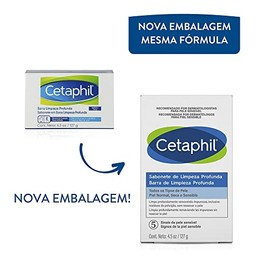 Cetaphil Barra Dermolimpiadora Limpieza Profunda sin Resequedad, con Glicerina y Vitamina E, Control de Grasa para Piel Normal y Sensible, 127 g