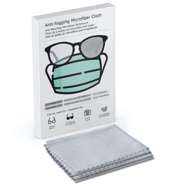 Anti-fog microfibre cleaning cloth for glasses, reusable up to 250 times, up to 12 hours of immediate protection, protects against fogging glasses, anti-fog masks.